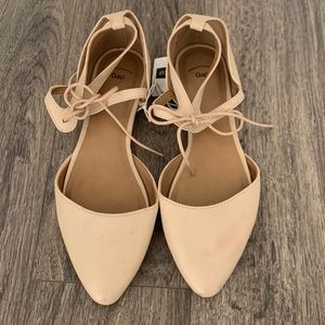 Beige flats
